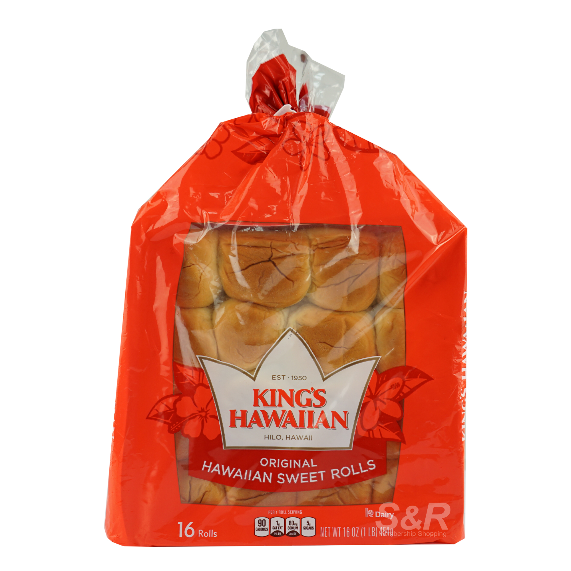 King's Hawaiian Original Hawaiian Sweet Rolls 16pcs